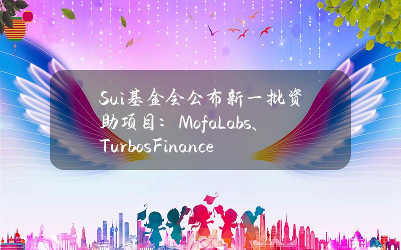 Sui基金会公布新一批资助项目：MofaLabs、TurbosFinance等12个项目入选